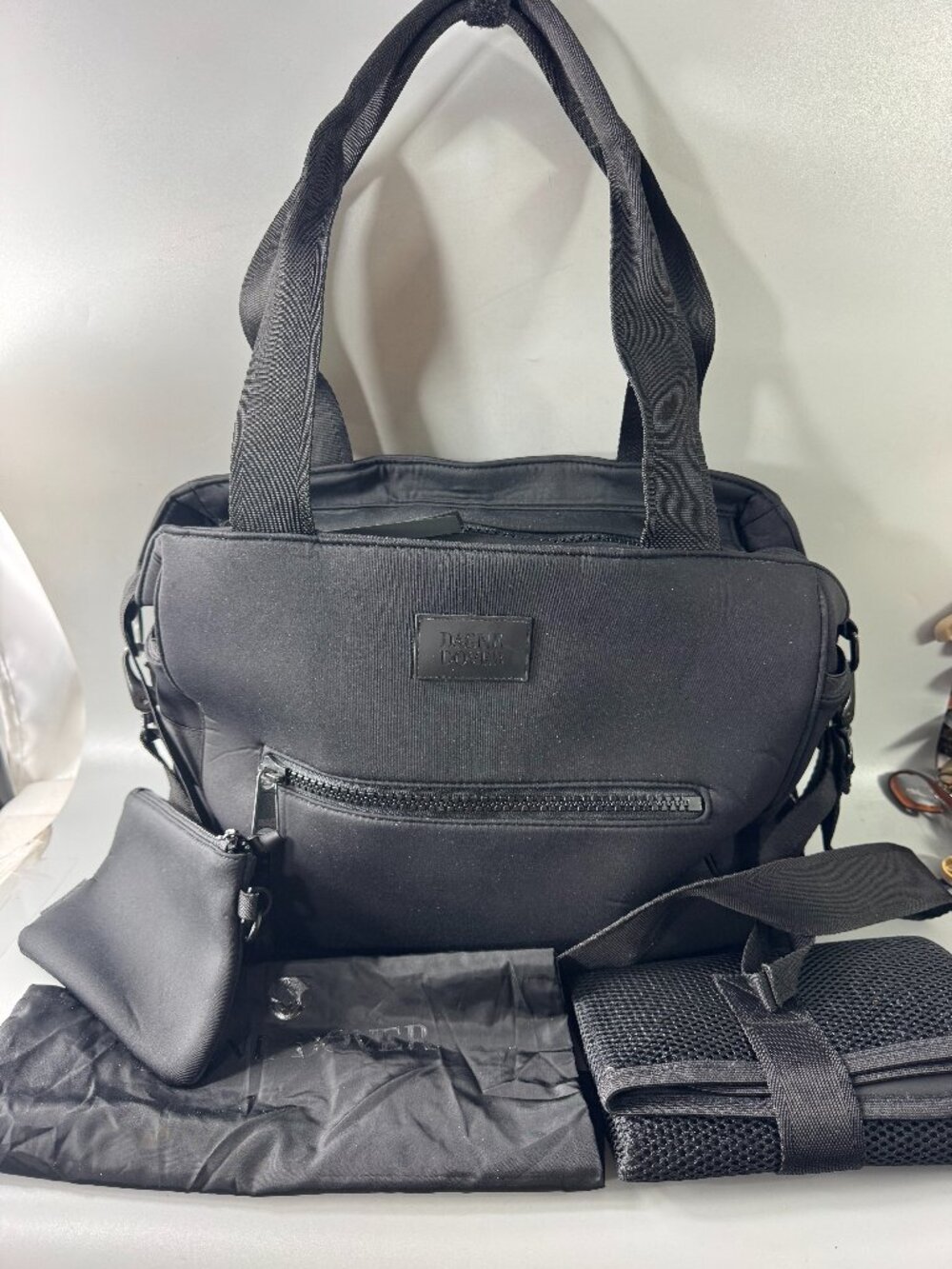 Dagne Dover Large Wade Diaper Tote, black